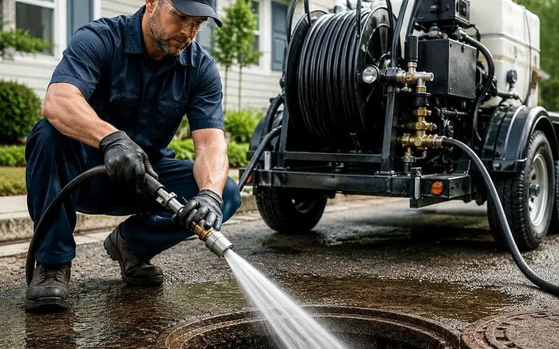 Main sewer jetting